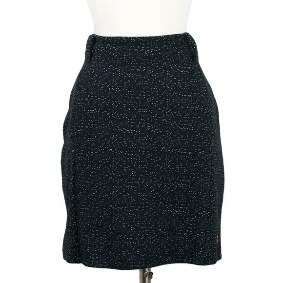 Skunkfunk | Black Pin Dot Stretchy Skirt - Picture 1 of 4